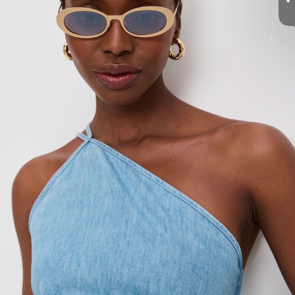 Elisa Johnson NWT lyric Leigh Gold Sunglasses - Picture 4 of 9